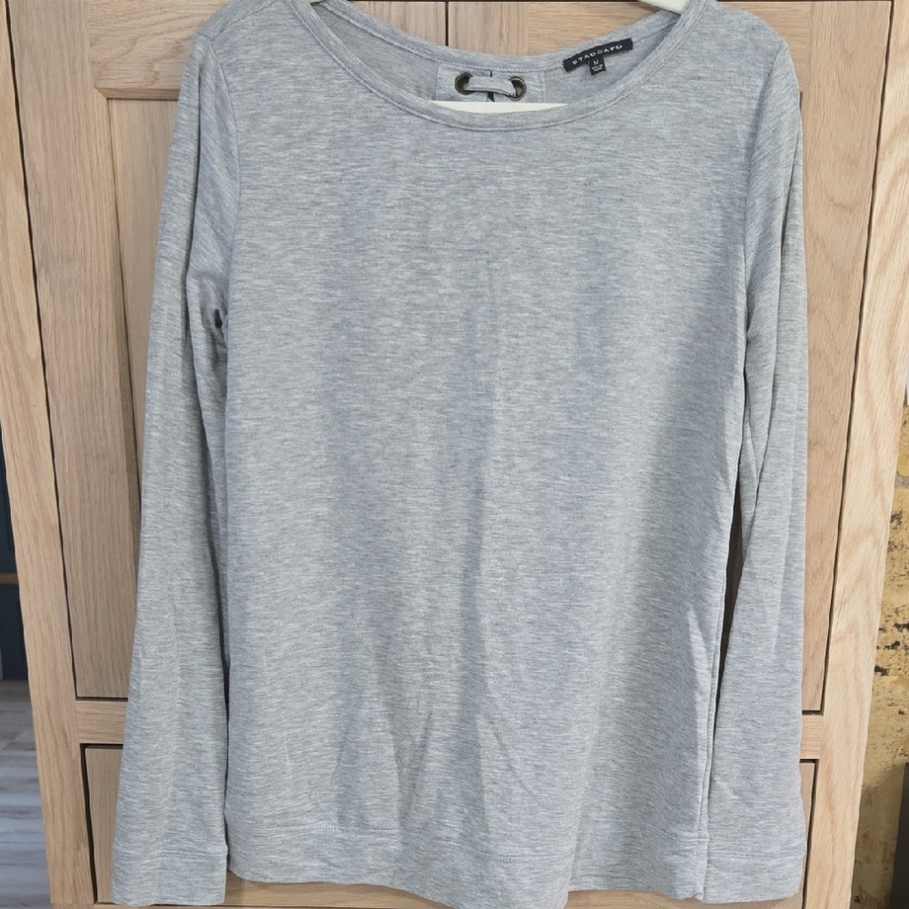 Staccato Light Gray Long Sleeve Women's Top